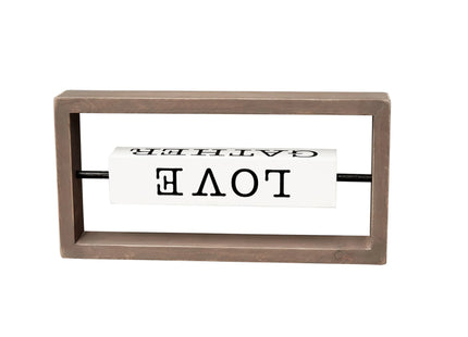 Rotating Wood Sign - Love Family Dream Home Decor
