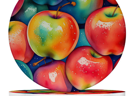 Fruit Design Sandstone Coasters Set of 4 – Absorbent Drink Coasters for Home