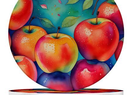 Fruit Design Sandstone Coasters Set of 4 – Absorbent Drink Coasters for Home