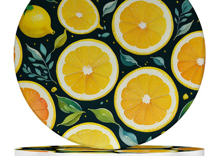 Fruit Design Sandstone Coasters Set of 4 – Absorbent Drink Coasters for Home