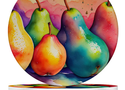 Fruit Design Sandstone Coasters Set of 4 – Absorbent Drink Coasters for Home