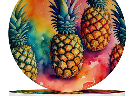 Fruit Design Sandstone Coasters Set of 4 – Absorbent Drink Coasters for Home