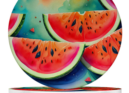 Fruit Design Sandstone Coasters Set of 4 – Absorbent Drink Coasters for Home