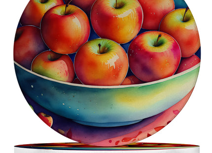 Fruit Design Sandstone Coasters Set of 4 – Absorbent Drink Coasters for Home