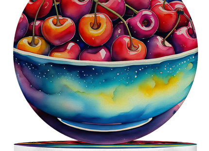 Fruit Design Sandstone Coasters Set of 4 – Absorbent Drink Coasters for Home