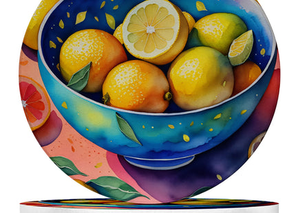 Fruit Design Sandstone Coasters Set of 4 – Absorbent Drink Coasters for Home