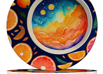 Fruit Design Sandstone Coasters Set of 4 – Absorbent Drink Coasters for Home