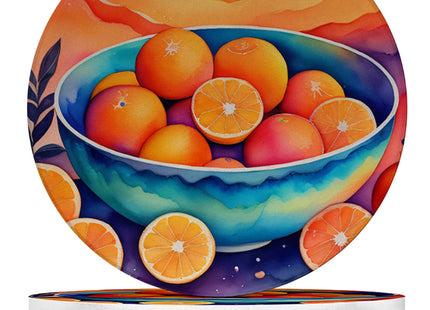 Fruit Design Sandstone Coasters Set of 4 – Absorbent Drink Coasters for Home