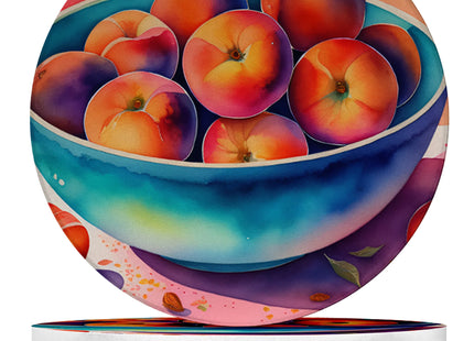 Fruit Design Sandstone Coasters Set of 4 – Absorbent Drink Coasters for Home