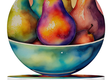 Fruit Design Sandstone Coasters Set of 4 – Absorbent Drink Coasters for Home