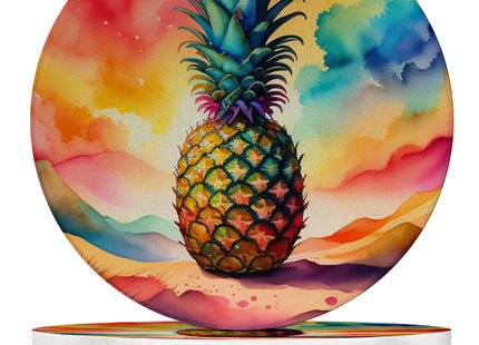 Fruit Design Sandstone Coasters Set of 4 – Absorbent Drink Coasters for Home