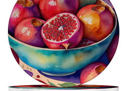 Fruit Design Sandstone Coasters Set of 4 – Absorbent Drink Coasters for Home