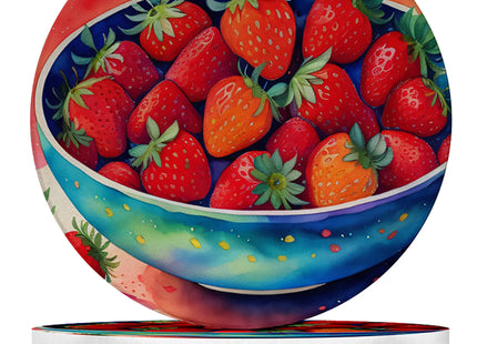 Fruit Design Sandstone Coasters Set of 4 – Absorbent Drink Coasters for Home