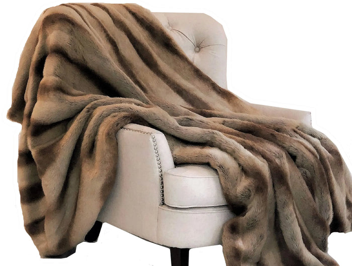 <h3>Sheared Faux Chinchilla Throw Blanket</h3>