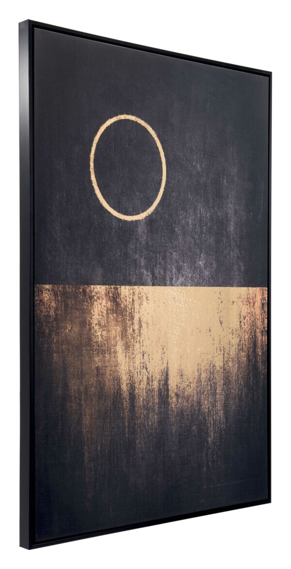 Modern Black and Gold Moon Canvas Wall Art