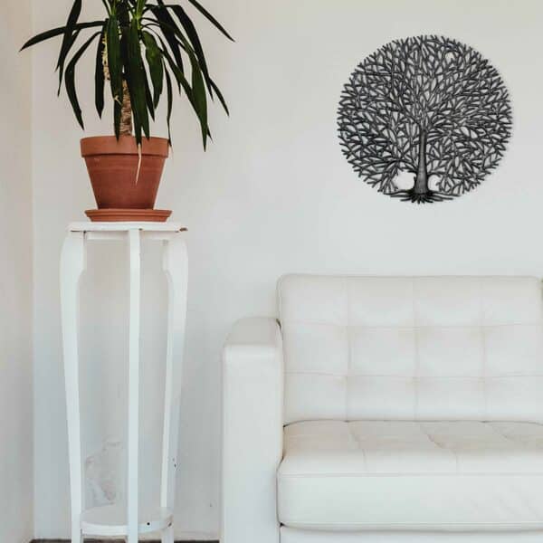Full Branches Tree Of Life Haitian Steel Drum Wall.
