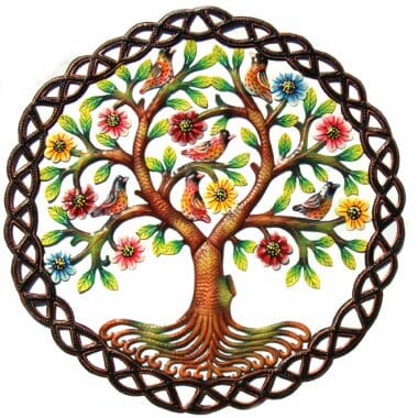 Pair Of Square Tree Of Life Wall Art.