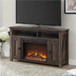 50 Inch Tv Stand In Medium Brown Wood
