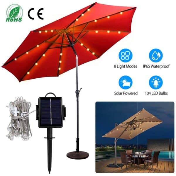 Solar Umbrella Lights Outdoor