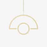 Gold Hanging Semicircle Plant Holder