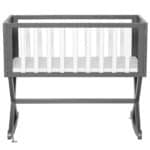 Solid Wood Rocking Baby Glider Cradle With Crib.