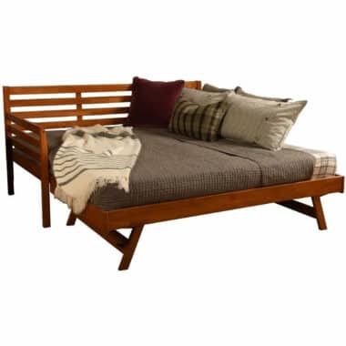 Mission Style Daybed With Pull Out Pop Up Trundle.