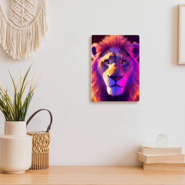 Art Lion Metal Photo Prints - Animal Print Decor Picture - Colorful Art Decor Picture
