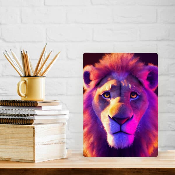 Art Lion Metal Photo Prints - Animal Print Decor Picture - Colorful Art Decor Picture
