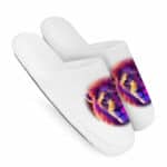 Art Lion Memory Foam Slippers - Animal Print Slippers - Colorful Art Slippers