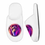 Art Lion Memory Foam Slippers - Animal Print Slippers - Colorful Art Slippers