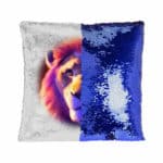 Art Lion Sequin Pillow Case - Animal Print Pillow Case - Colorful Art Pillowcase
