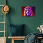 Art Lion Wall Picture - Animal Print Stretched Canvas - Colorful Art Wall Art