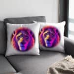 Art Lion Square Pillow Cases - Animal Print Pillow Covers - Colorful Art Pillowcase