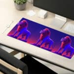 Cool Lion Art Design Desk Mat - Lion Desk Pad - Art Laptop Desk Mat