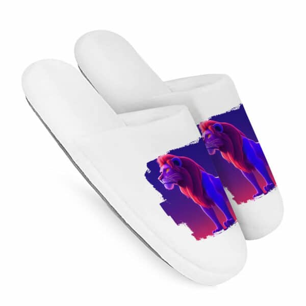 Cool Lion Art Design Memory Foam Slippers - Lion Slippers - Art Slippers