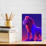 Cool Lion Art Design Metal Photo Prints - Lion Decor Picture - Art Decor Picture