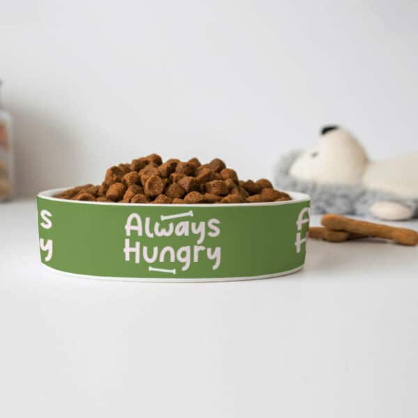 Always Hungry Pet Bowl - Funny Dog Bowl - Best Design Pet Food Bowl