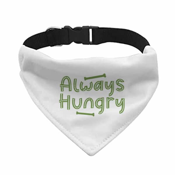 Always Hungry Pet Bandana Collar - Funny Scarf Collar - Best Design Dog Bandana
