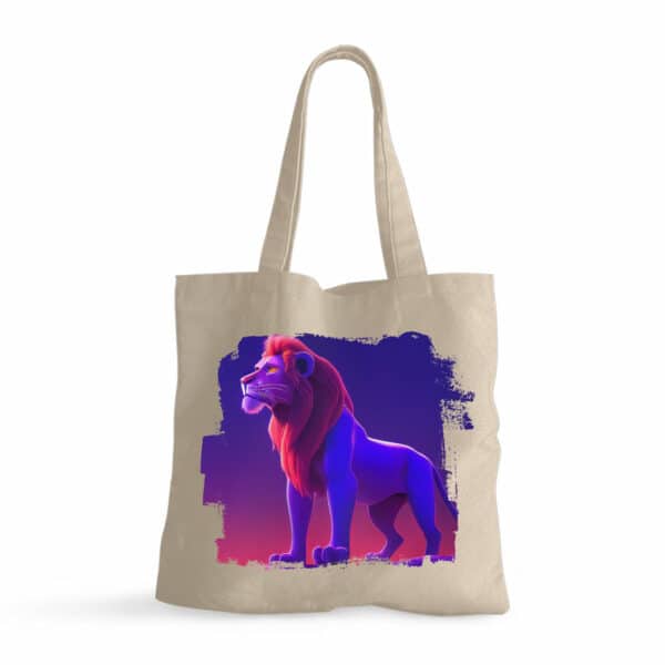 Cool Lion Art Design Small Tote Bag - Lion Shopping Bag - Art Tote Bag