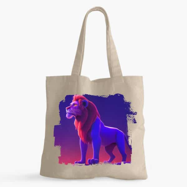 Cool Lion Art Design Small Tote Bag - Lion Shopping Bag - Art Tote Bag