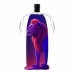 Cool Lion Art Design Wine Tote Bag - Lion Wine Tote Bag - Art Wine Tote Bag