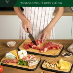 Premium Set of 3 Black Wood Cutting Boards for Stylish and Efficient Kitchen Prep