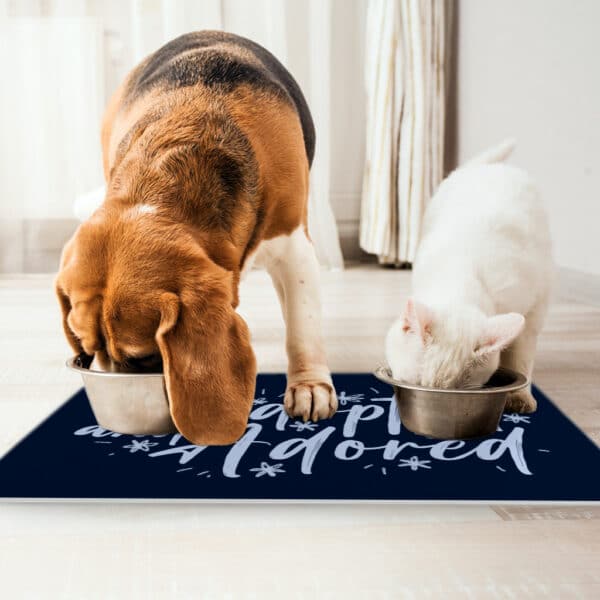 Adopted Pet Food Mat - Cute Anti-Slip Pet Bowl Mat - Trendy Pet Feeding Mat