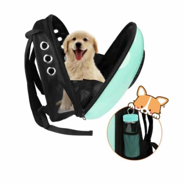 Air-Mesh Pet Backpack: Comfortable & Breathable Travel Carrier for Your Furry Friend.