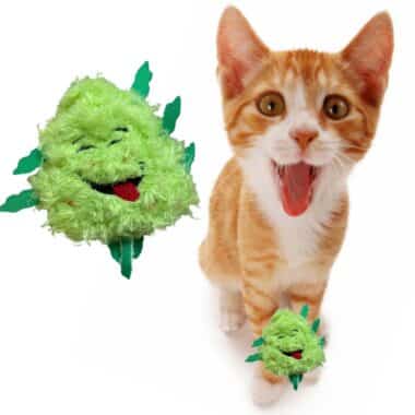 Catnip 'n' Chill: Purr-fectly Baked Weed-Themed Cat Toy for Fun-Filled Feline Bliss