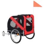 RoverRide Pet Bike Trailer - Red and Black: Safe & Stylish Dog Transport Solution