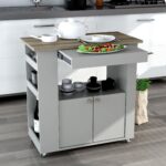 Rolling Culinary Companion: Portable Kitchen Cart with Wheels for Effortless Mobility and Extra Storage