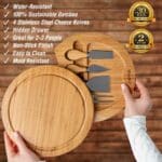 Bamboo Delights: Premium Cheese Board and Knife Set for Exquisite Entertaining