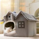 Cozy Retreat: Removable Roof Plush Pet House for Your Furry Friend
