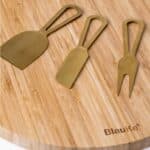 Bamboo Cheese Board and Knife Set with Magnetic Cutlery Storage - Elegant Serving Tray for Charcuterie and Cheese Delights